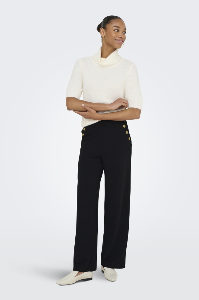 ONLRINA LIFE BUTTON PANT JRS NOOS 15355593 BLACK/GOLD BUTTONS